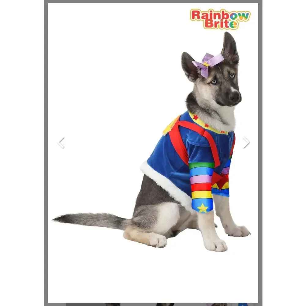 Rainbow Brite Dog Costume Size M